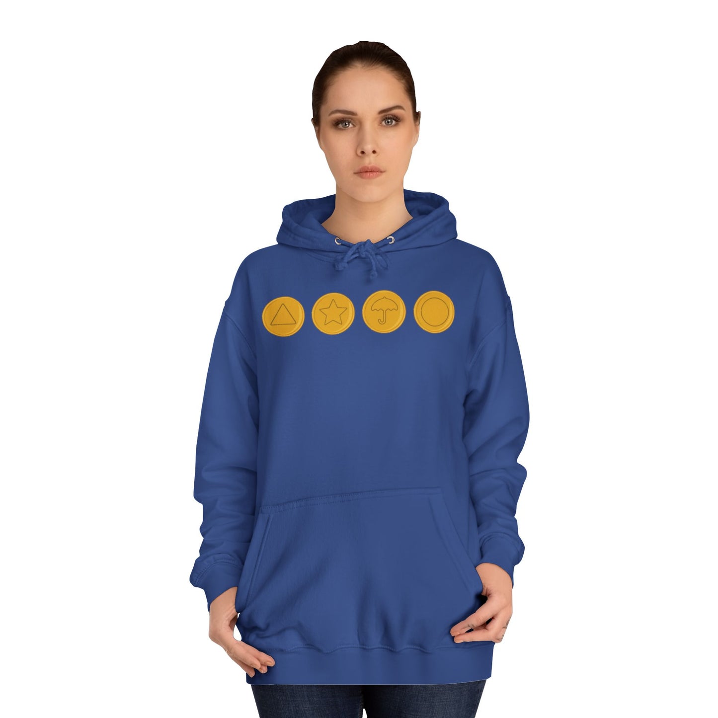 Squid Game Dalgona Candy Symbols Blue Hoodie