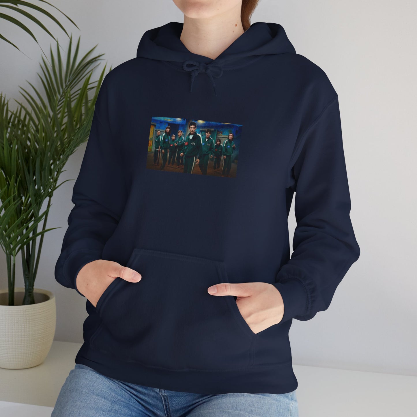 Squid Game Season 3 Navy Blue Hoodie – Darkness Has Its Strategy