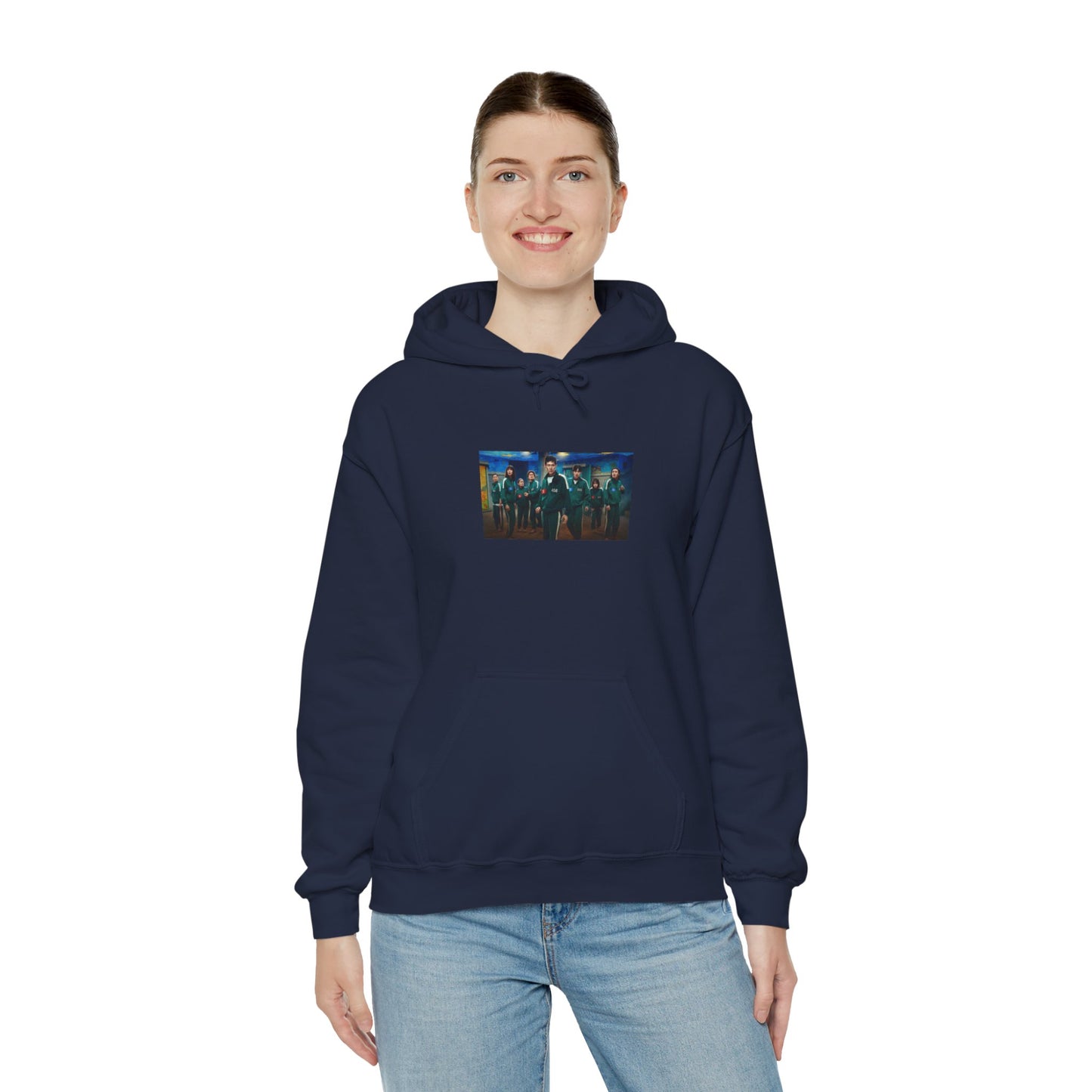 Squid Game Season 3 Navy Blue Hoodie – Darkness Has Its Strategy