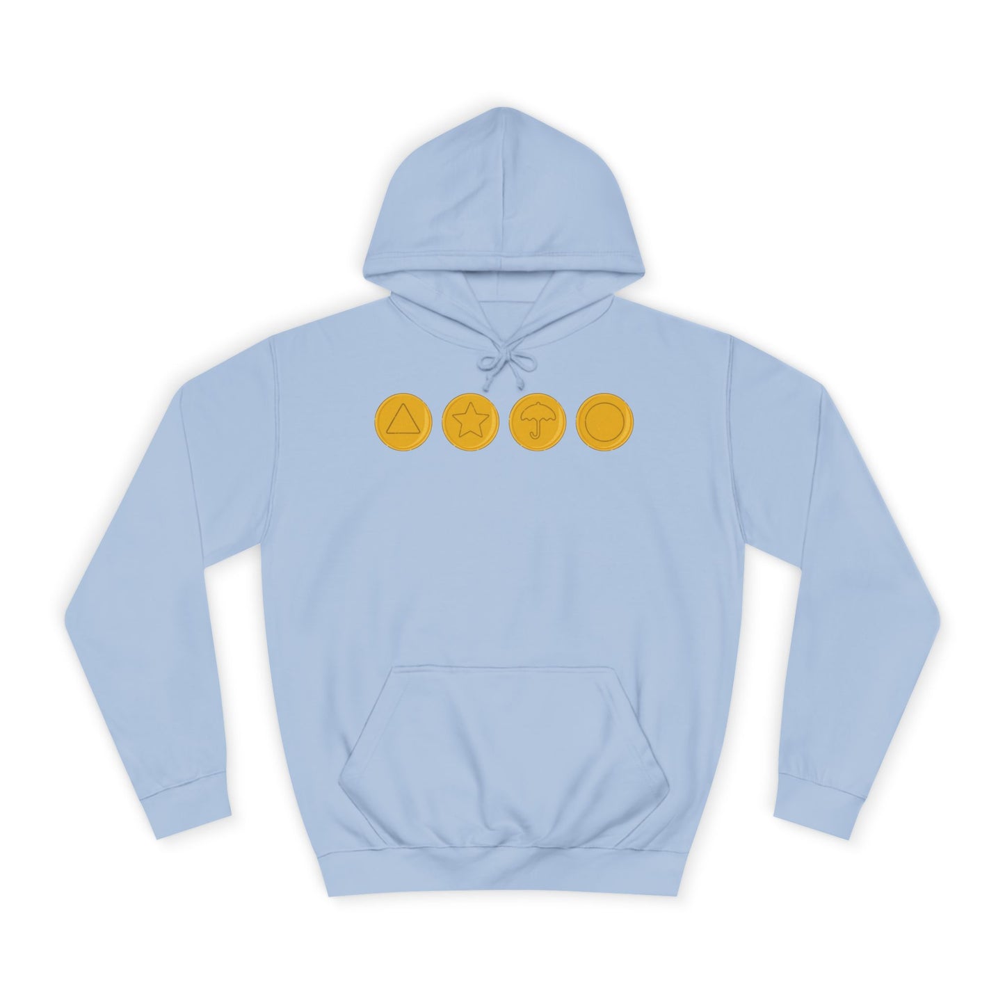 Squid Game Dalgona Candy Symbols Sky Blue Hoodie