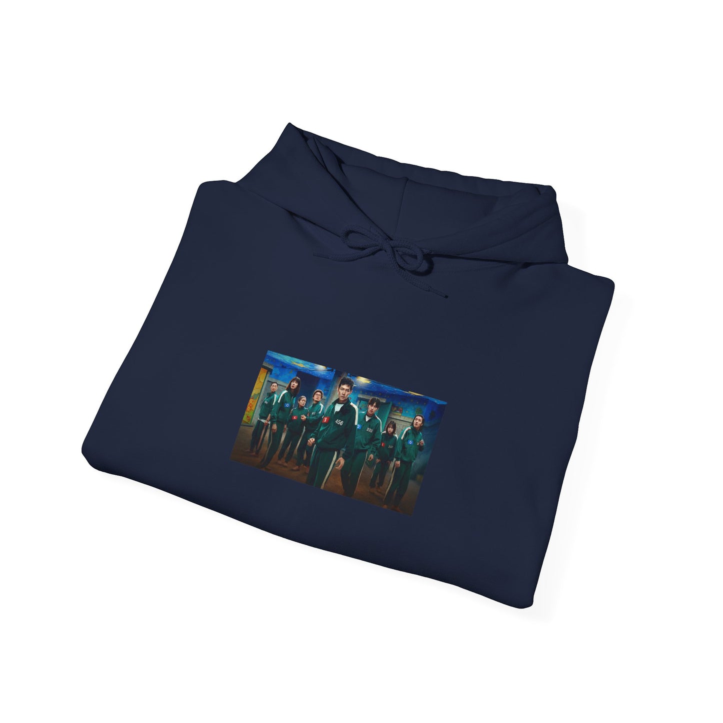 Squid Game Season 3 Navy Blue Hoodie – Darkness Has Its Strategy