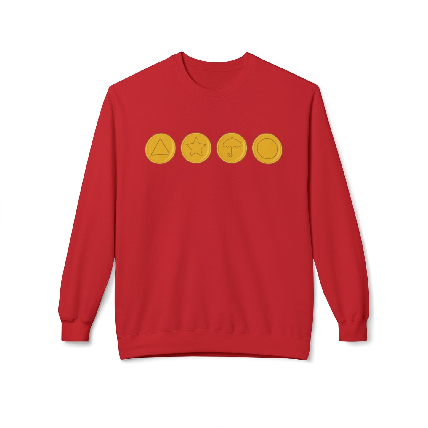 Squid Game Dalgona Candy Symbols Red Sweatshirt