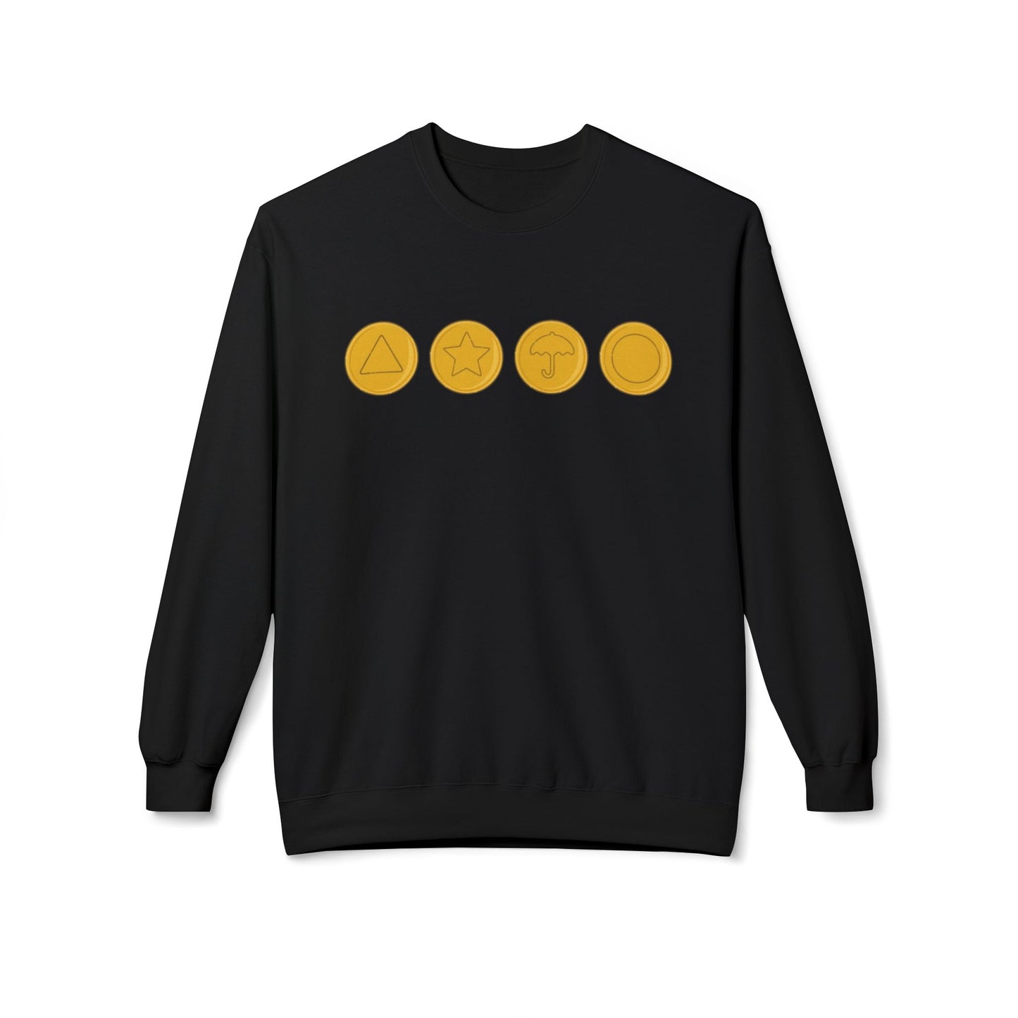 Squid Game Dalgona Candy Symbols Black Sweatshirt