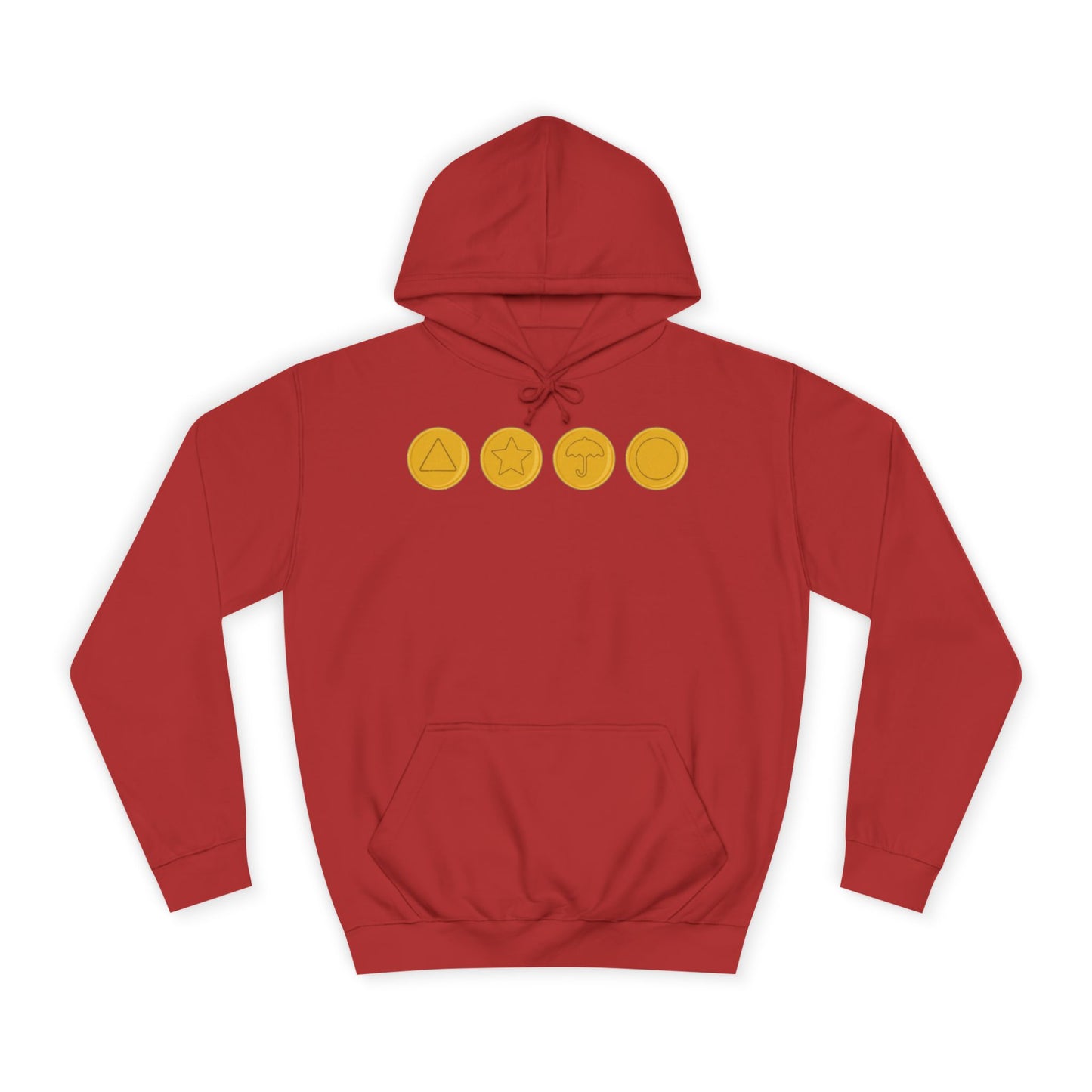 Squid Game Dalgona Candy Symbols Red Hoodie