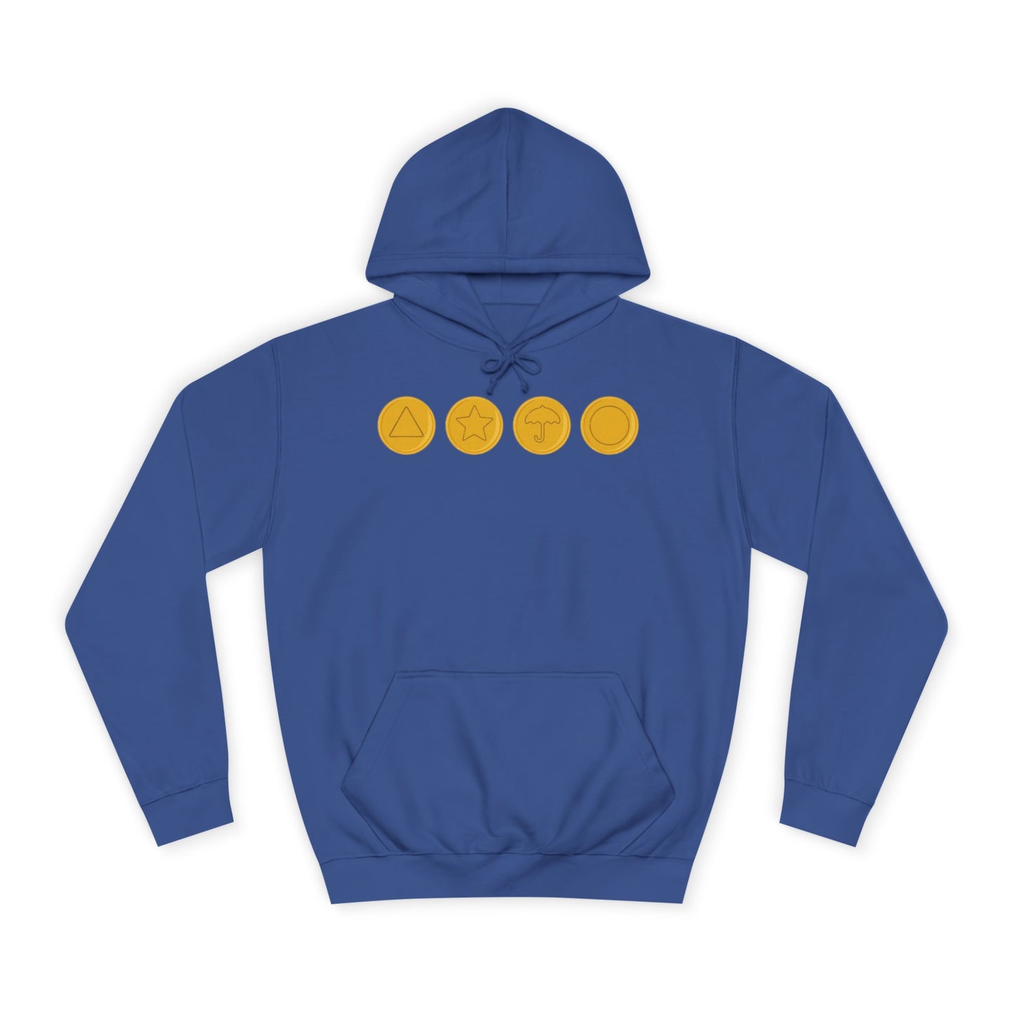 Squid Game Dalgona Candy Symbols Blue Hoodie