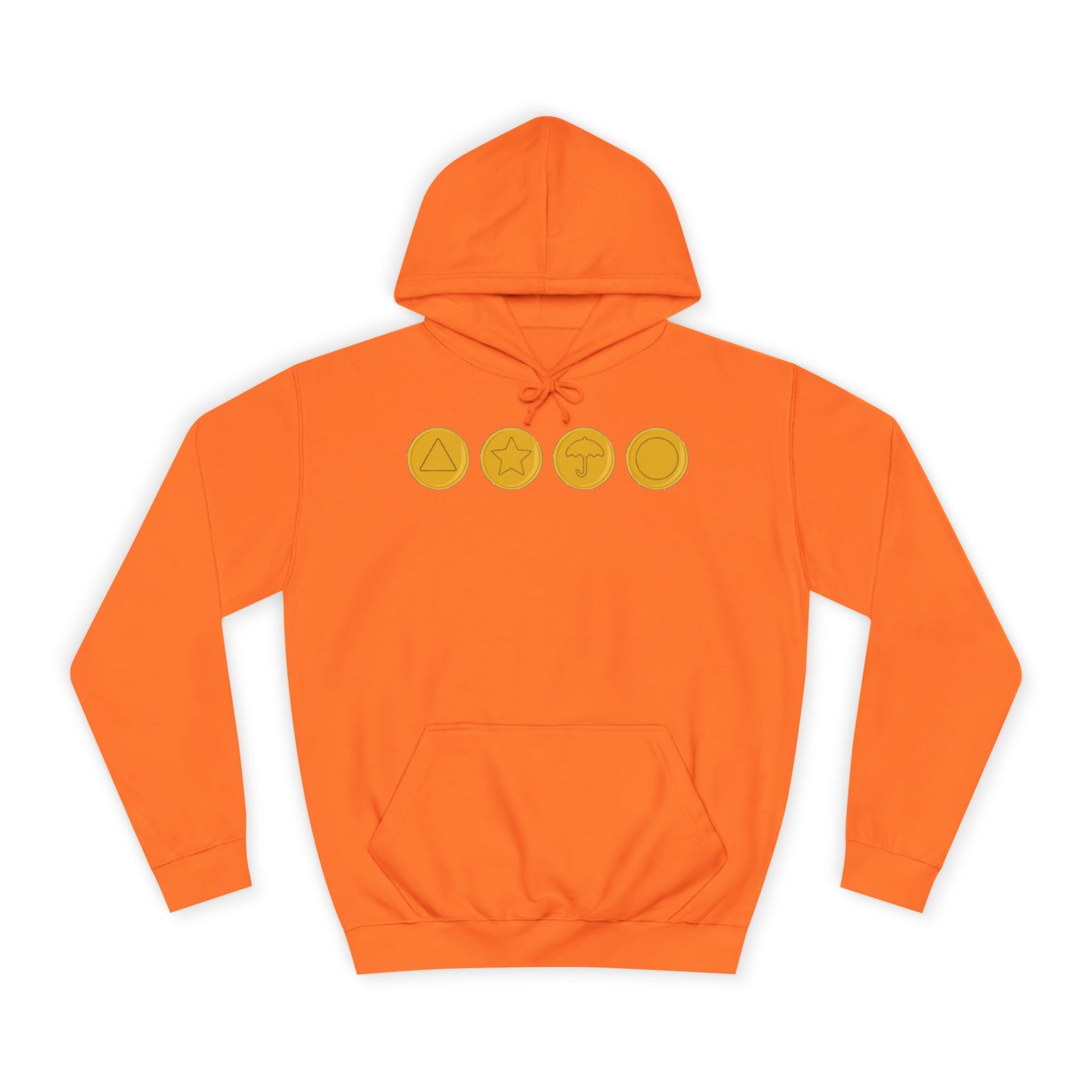 Squid Game Dalgona Candy Symbols Orange Hoodie