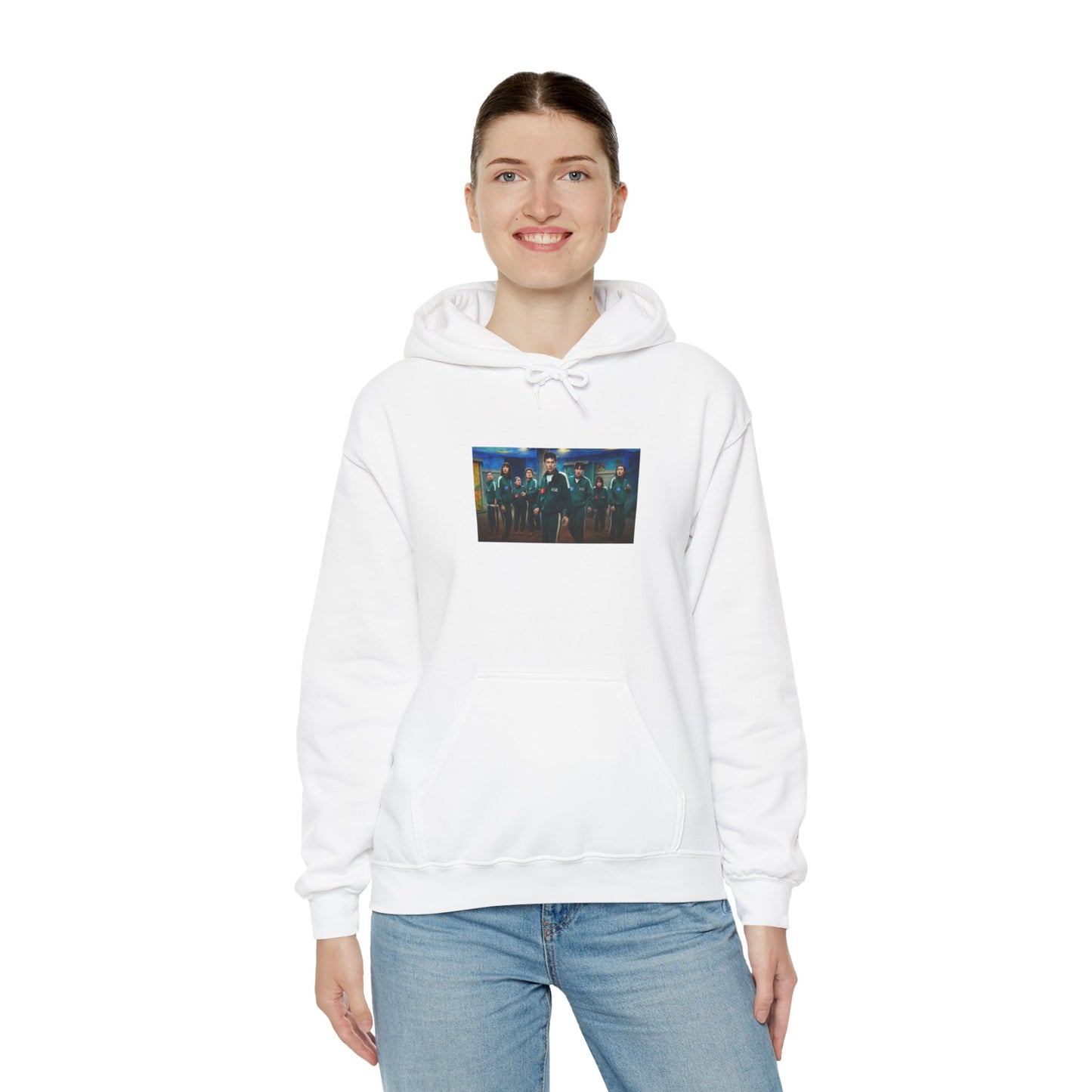 Squid Game Season 3 White Hoodie – Join the Game in Comfort