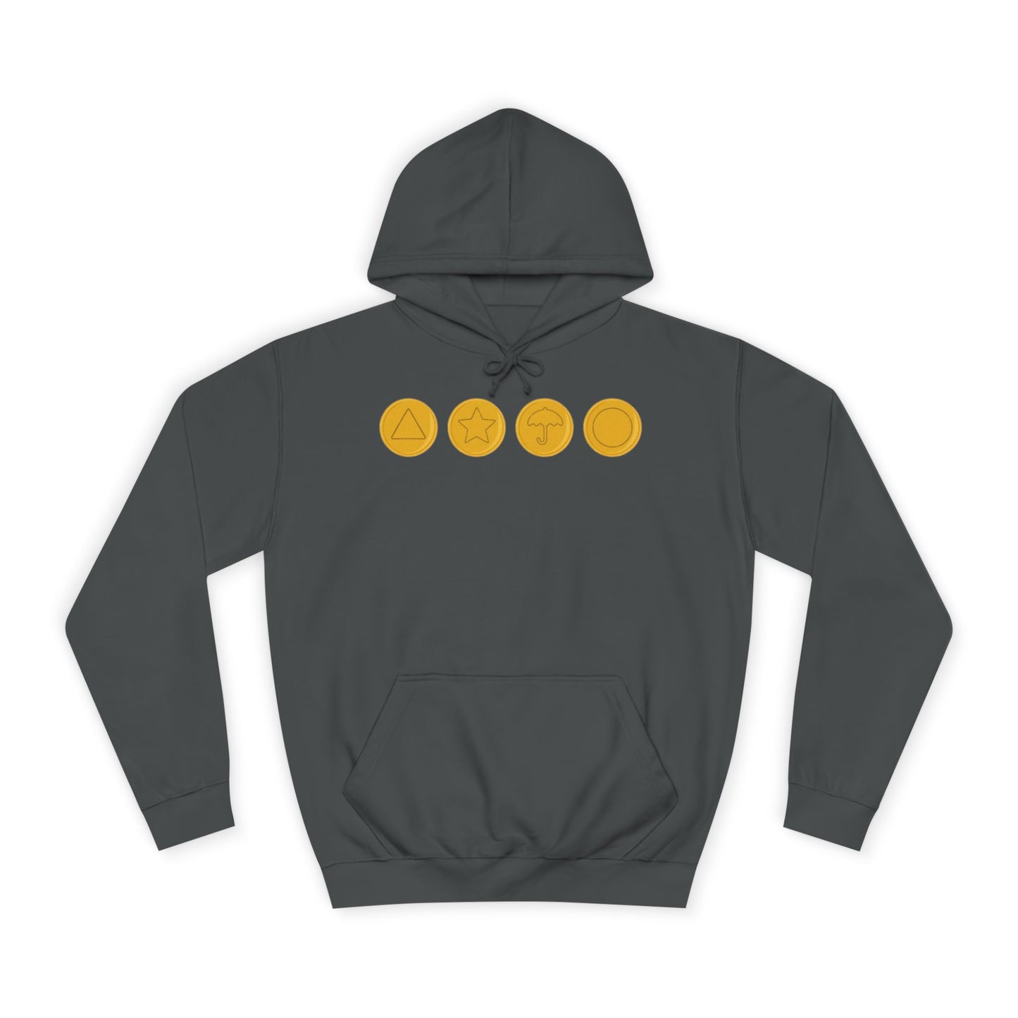 Squid Game Dalgona Candy Symbols Dark Grey Hoodie