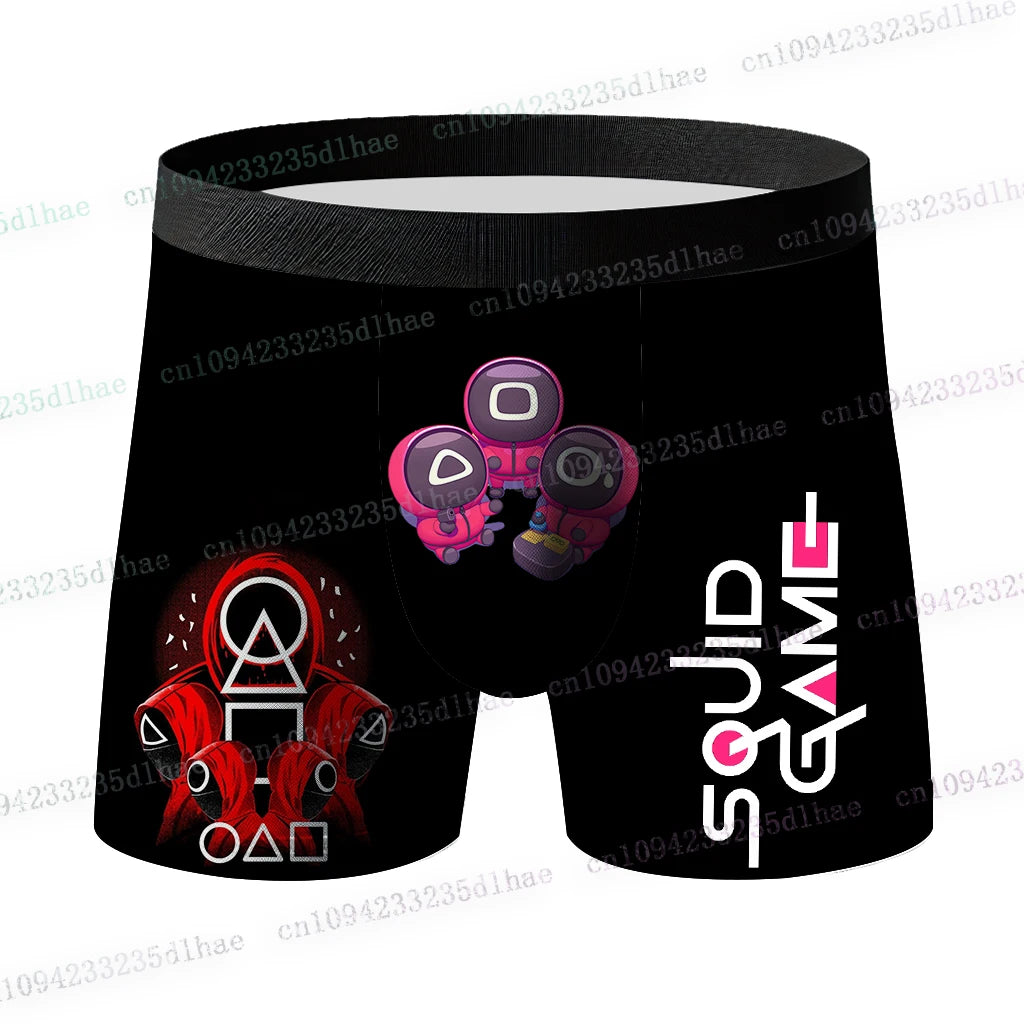 2025 Le Jeu Du Calamar Seong Gi-hun Cos Costume Anime Cosplay Men's Underwear Boxers Season 2 Squid Comfortable Men Shorts
