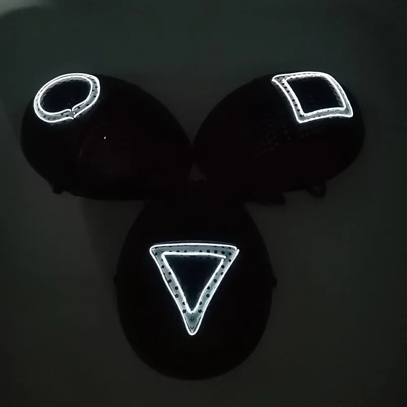 LED Squid Game Mask – Triangle Guard