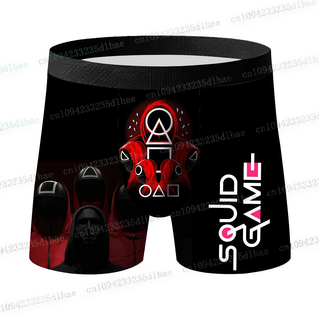 2025 Le Jeu Du Calamar Seong Gi-hun Cos Costume Anime Cosplay Men's Underwear Boxers Season 2 Squid Comfortable Men Shorts