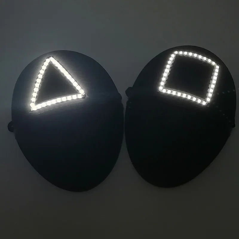 LED Squid Game Mask – Triangle Guard