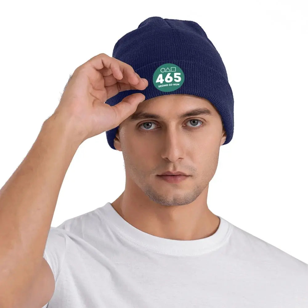 Player 456 Seong Gi-hun Beanie Squid Game Navy Blue