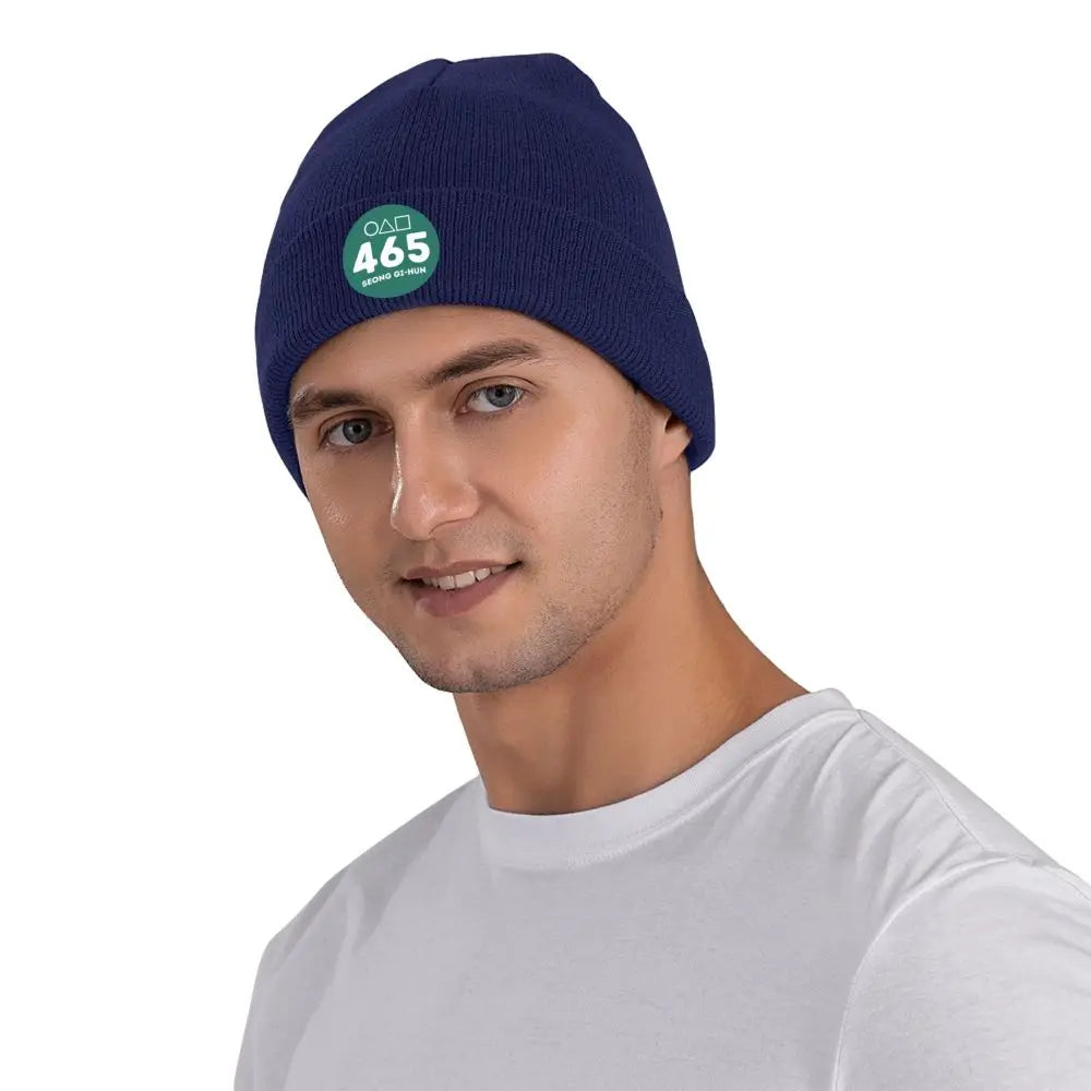 Player 456 Seong Gi-hun Beanie Squid Game Navy Blue
