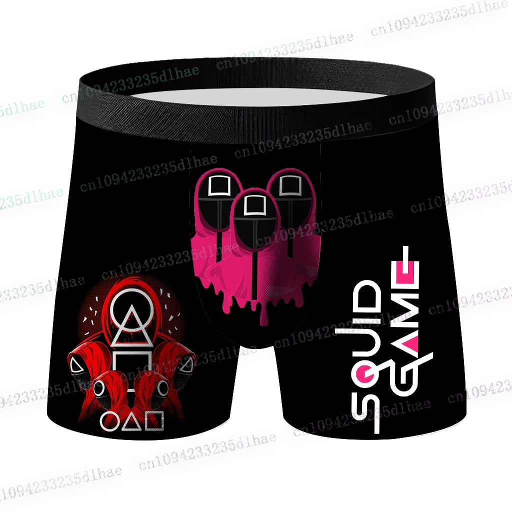 2025 Le Jeu Du Calamar Seong Gi-hun Cos Costume Anime Cosplay Men's Underwear Boxers Season 2 Squid Comfortable Men Shorts