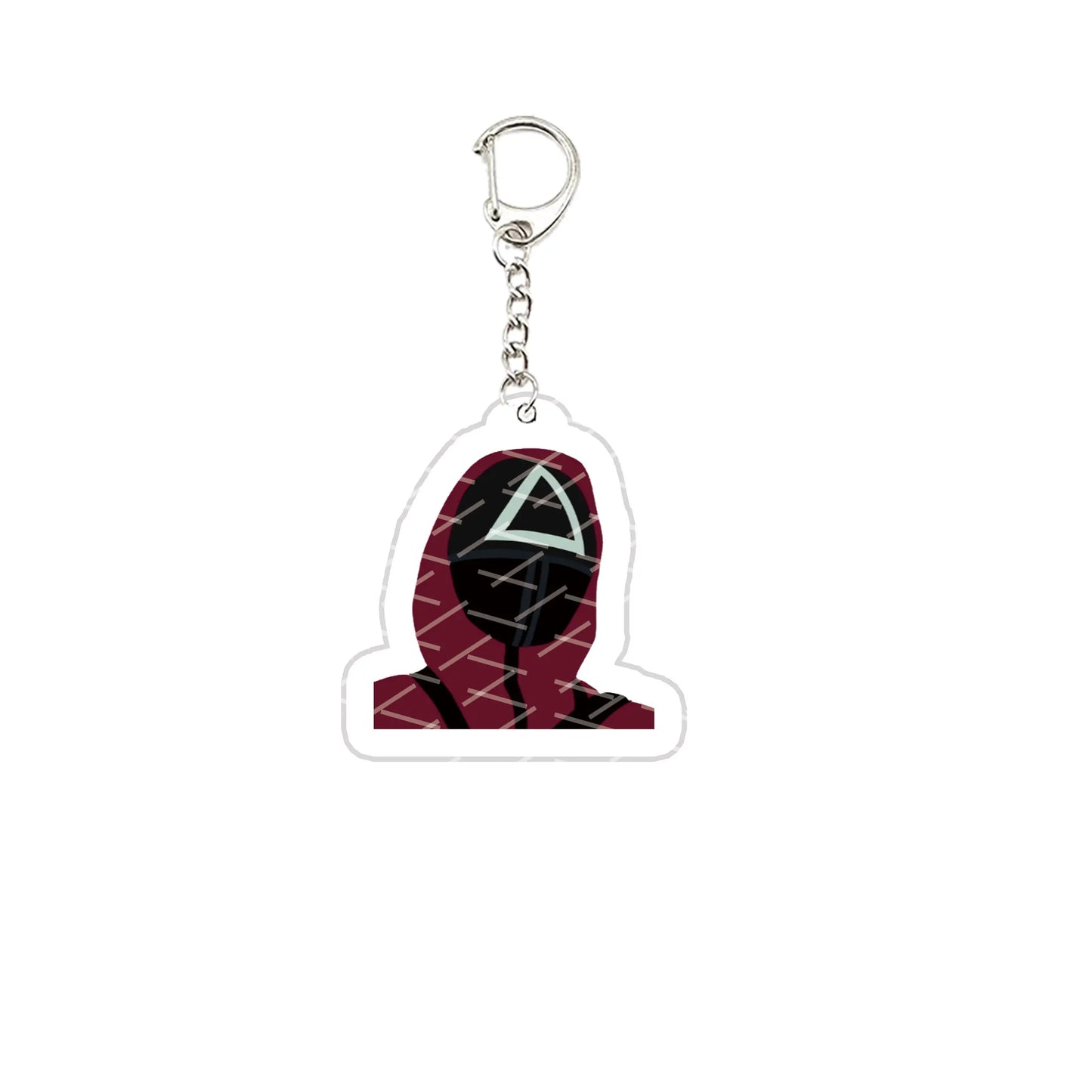 Squid Game Triangle Masked Guard Keychain