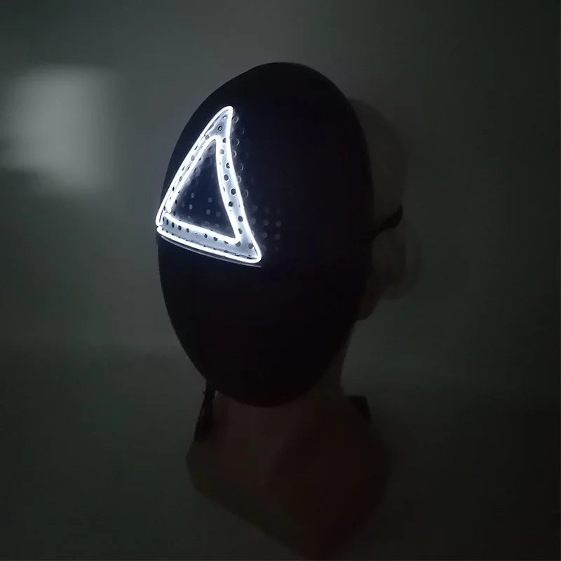 LED Squid Game Mask – Triangle Guard