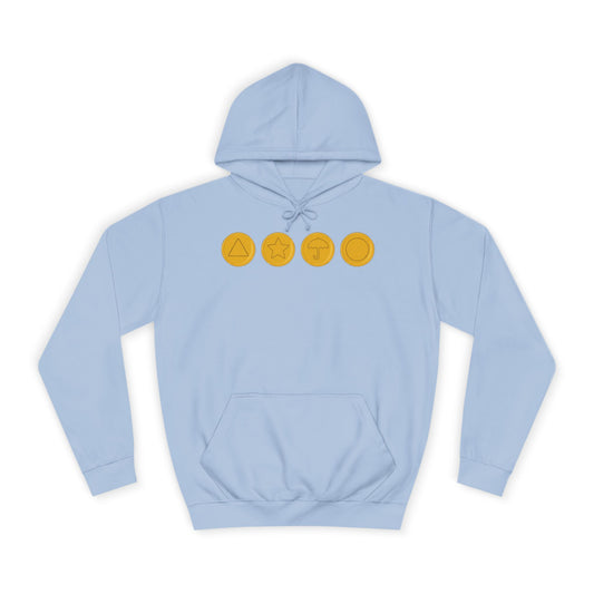 Squid Game Dalgona Candy Symbols Sky Blue Hoodie