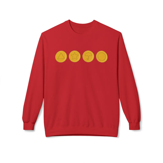 Squid Game Dalgona Candy Symbols Red Sweatshirt