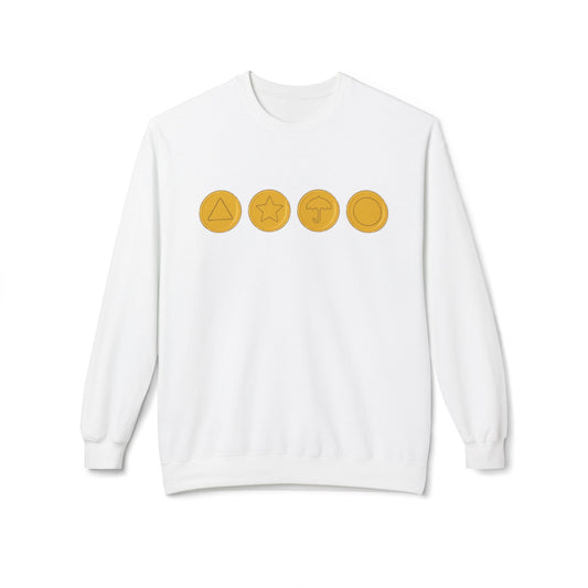 Squid Game Dalgona Candy Symbols White Sweatshirt