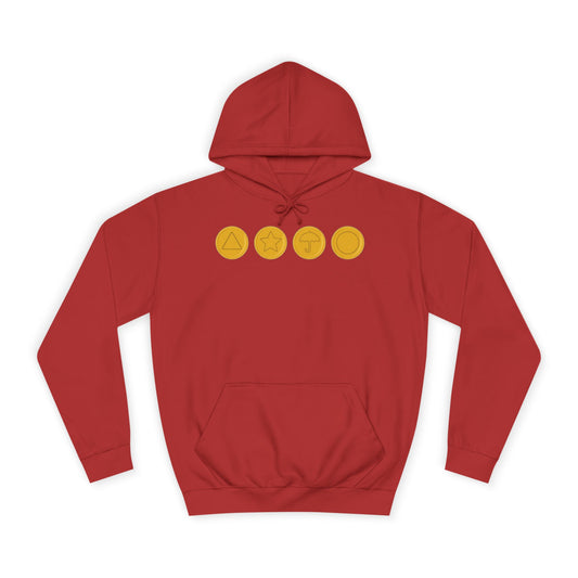 Squid Game Dalgona Candy Symbols Red Hoodie