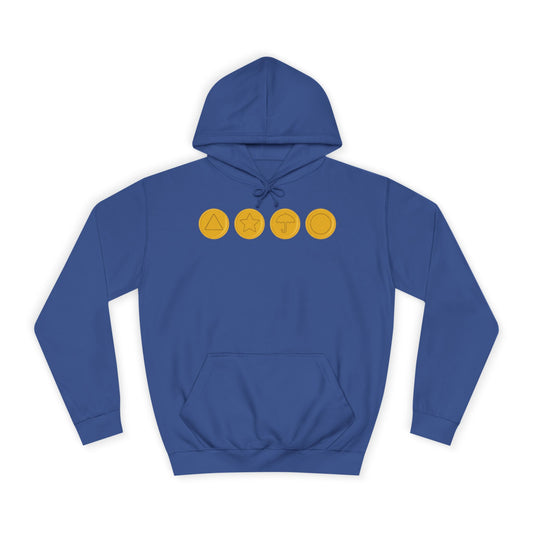Squid Game Dalgona Candy Symbols Blue Hoodie