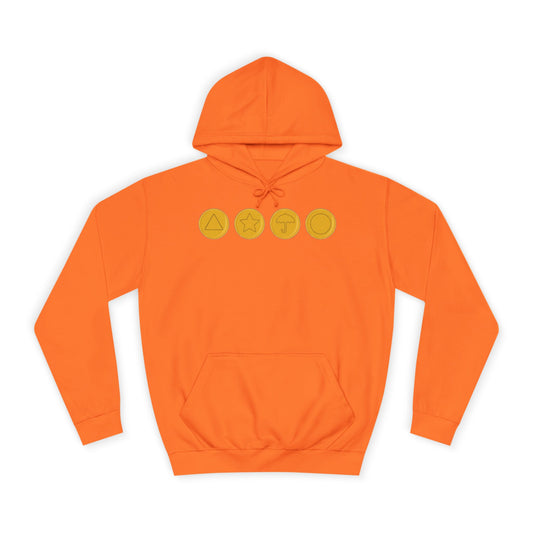 Squid Game Dalgona Candy Symbols Orange Hoodie