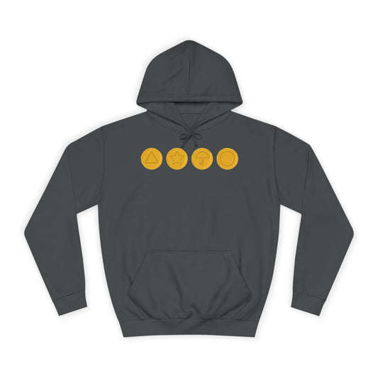 Squid Game Dalgona Candy Symbols Dark Grey Hoodie