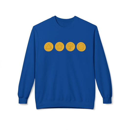 Squid Game Dalgona Candy Symbols Blue Sweatshirt