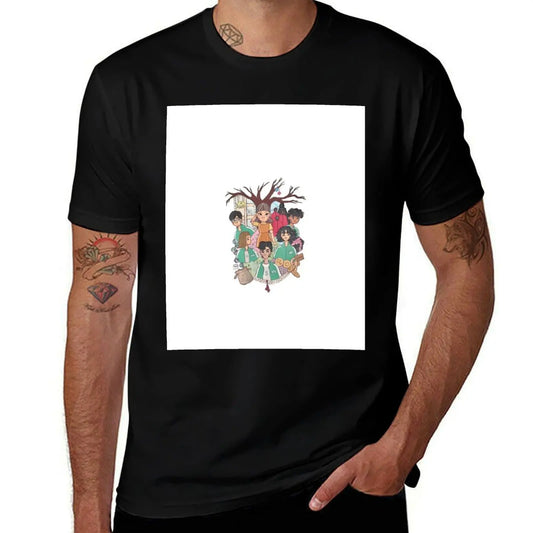 Squid Game Character Illustration T-Shirt – Black