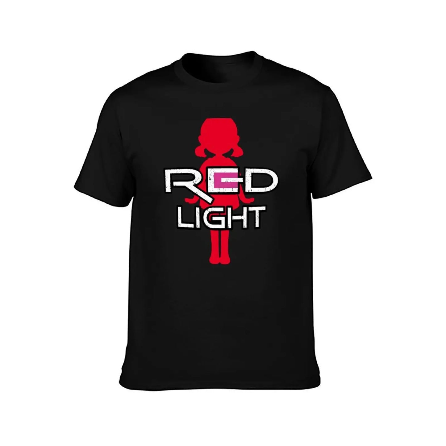 Squid Game T-Shirt - Red Light, Green Light Doll - Black