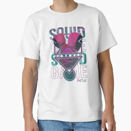 Squid Game Triangle Guard White T-Shirt for Kids