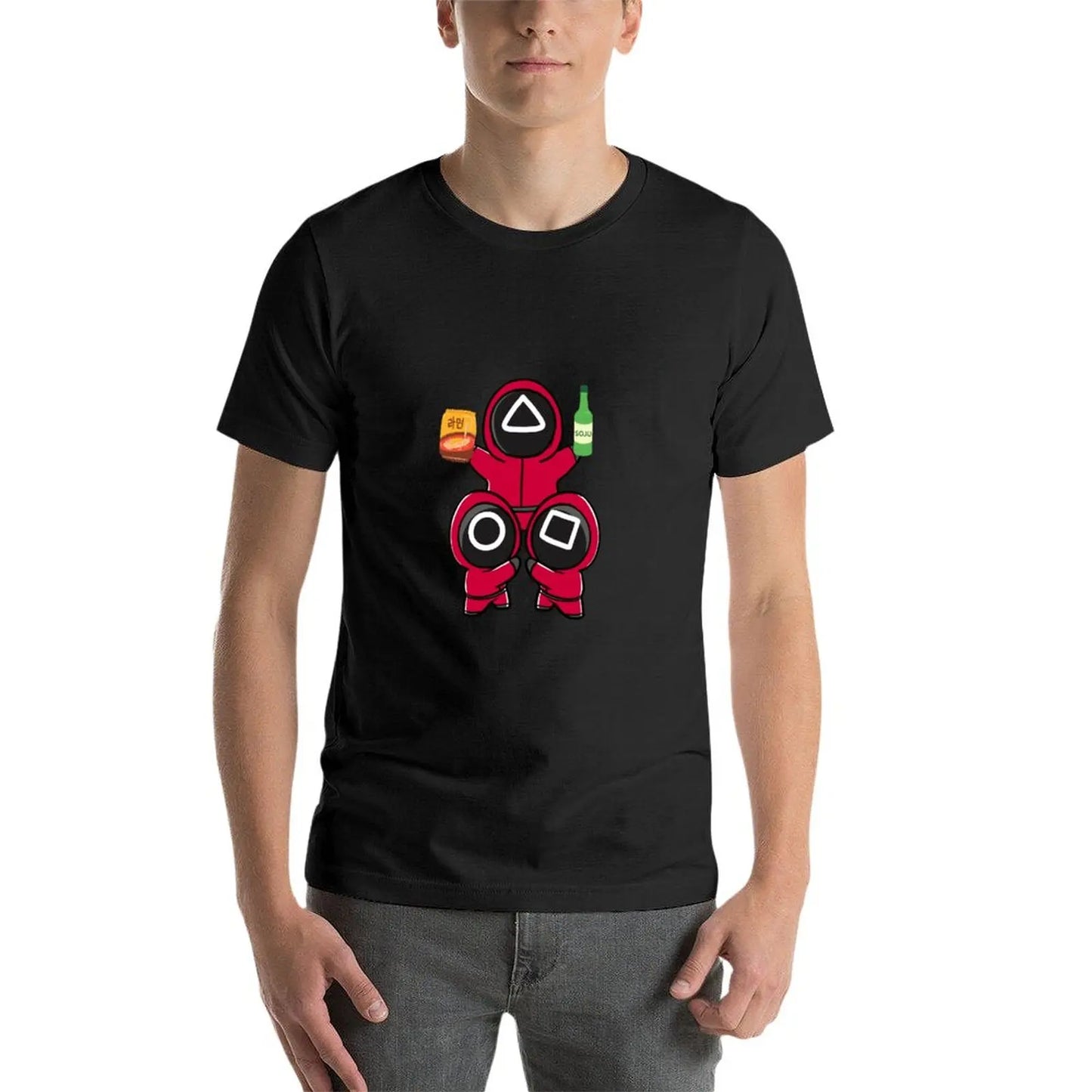 Squid Game Guards Fun T-Shirt – Dark Coffee