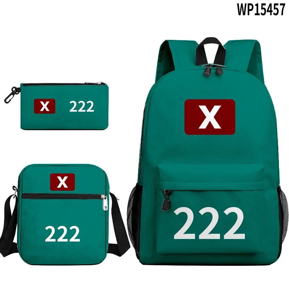 Squid Game-Inspired Backpack Set – Contestant 222