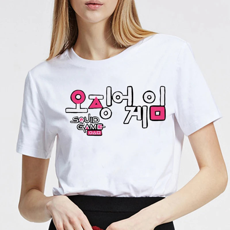 Squid Game Hangul T-Shirt - White