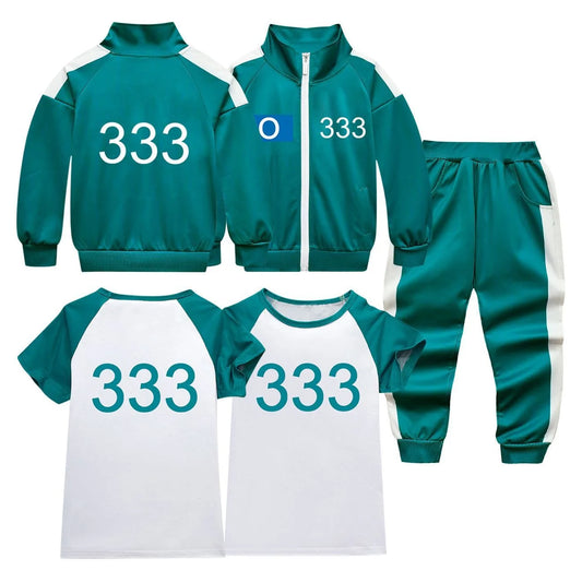 Squid Game Season 2 Kids Full Set – Player 333 Tracksuit & T-Shirt