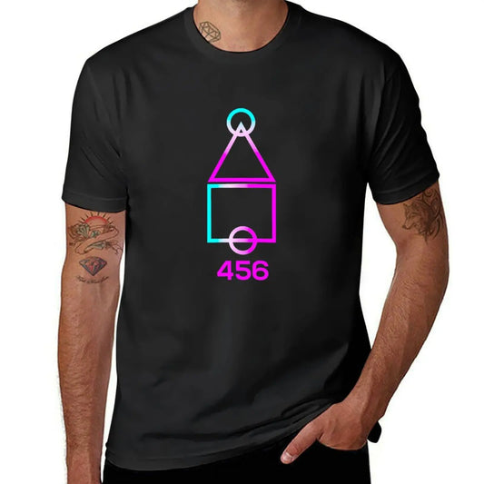 Black Squid Game T-Shirt – Neon 456 Featuring Seong Gi-hun