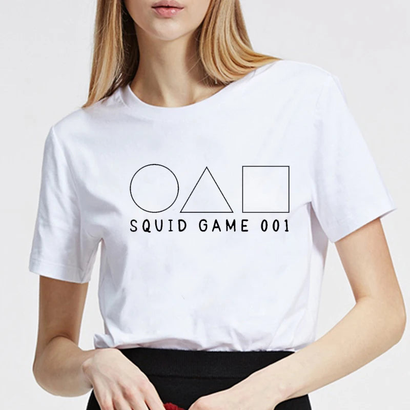 Squid Game 001 Shapes T-Shirt - White