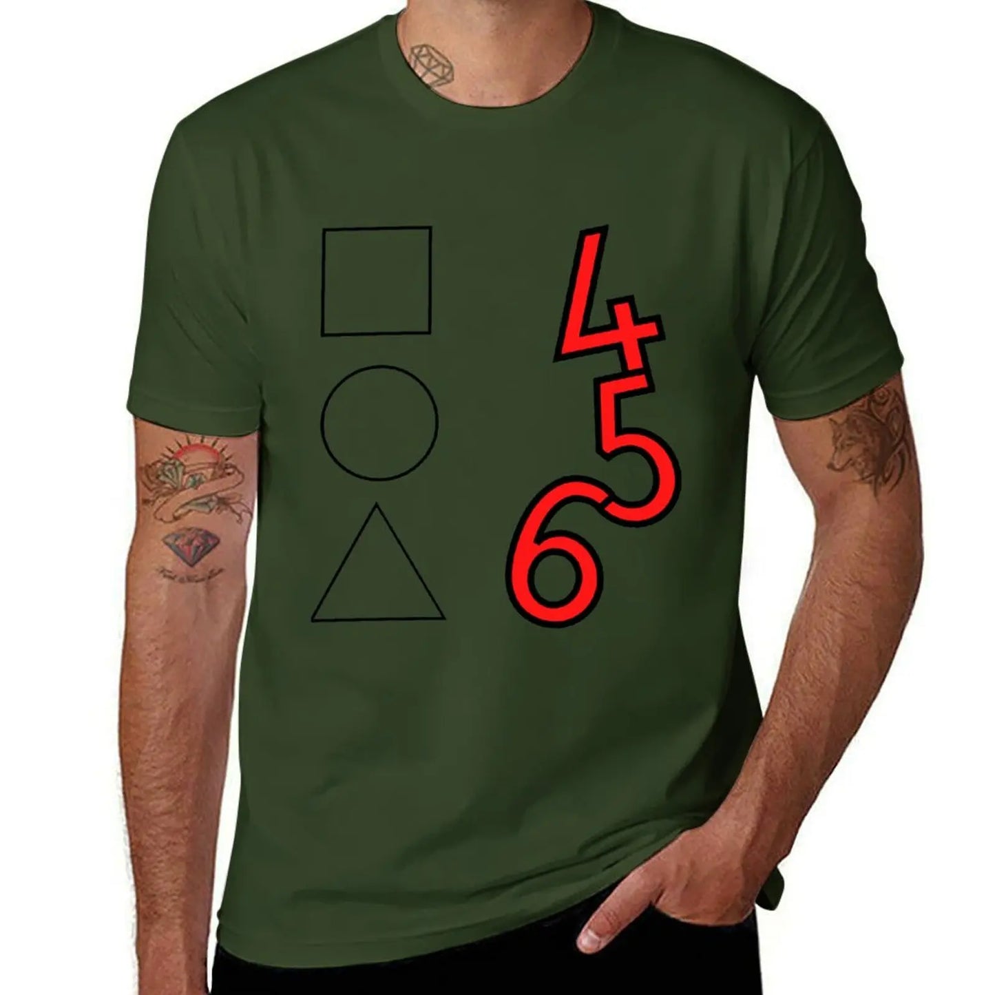 Player 456 Army Green T-Shirt – Squid Game