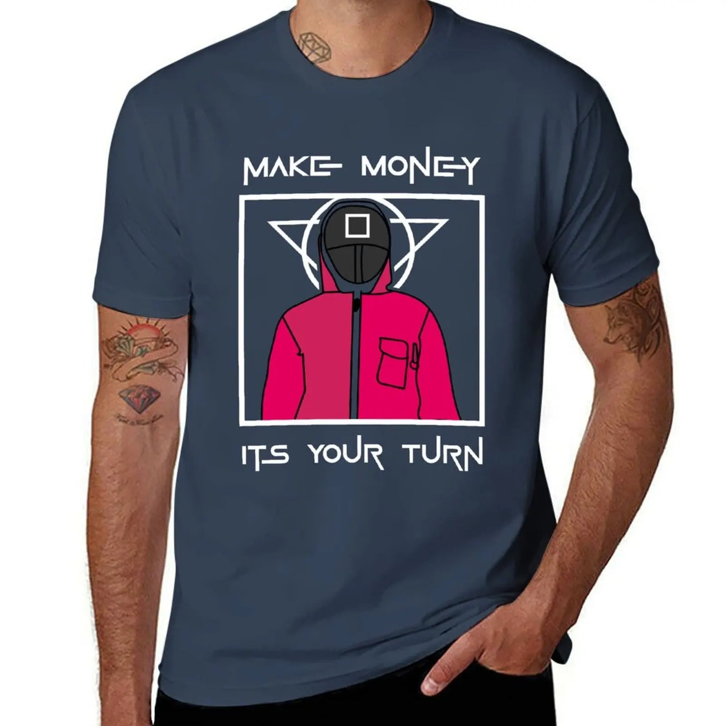 "Make Money, It's Your Turn" Squid Game T-Shirt – Navy Blue