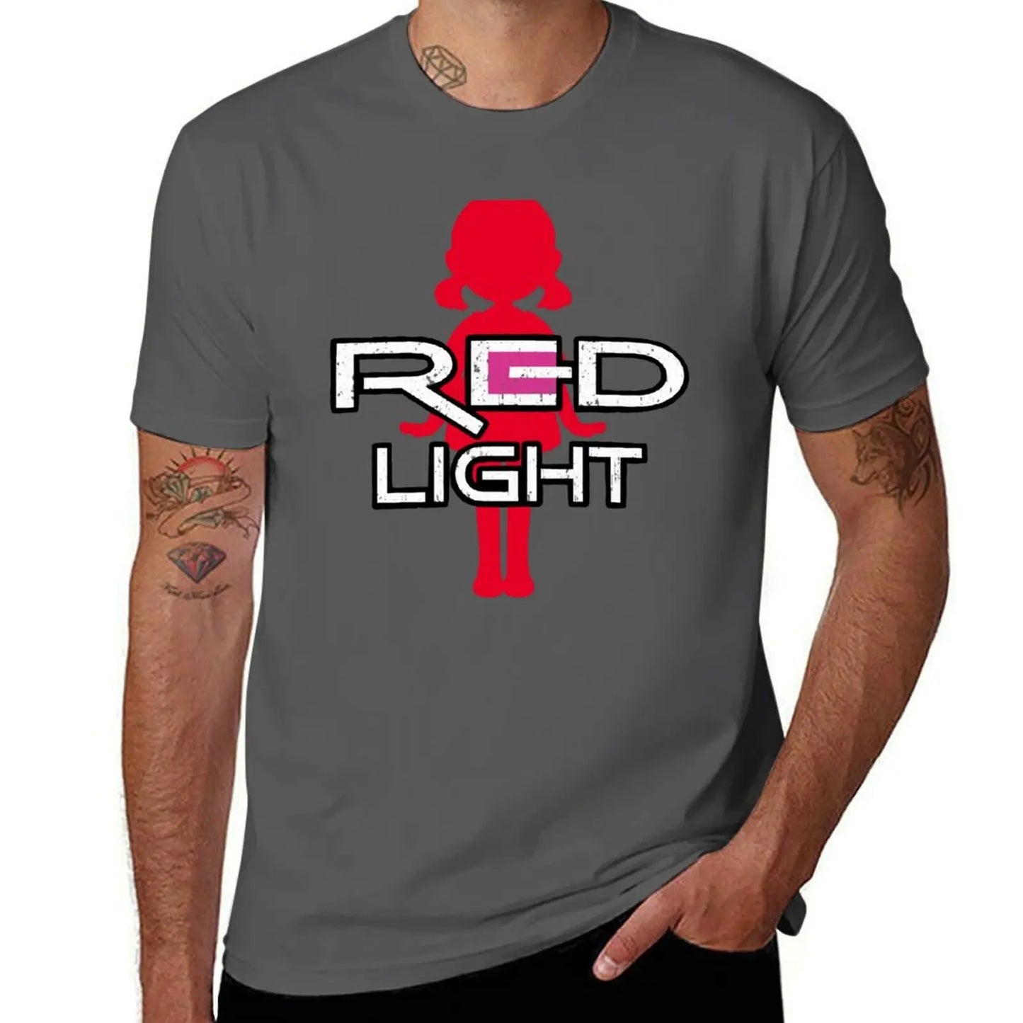 Squid Game T-Shirt - Red Light, Green Light Doll - Dark Gray