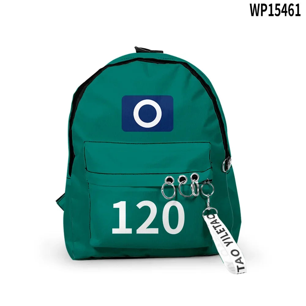 Squid Game Player 120 Backpack - Green Casual Bag