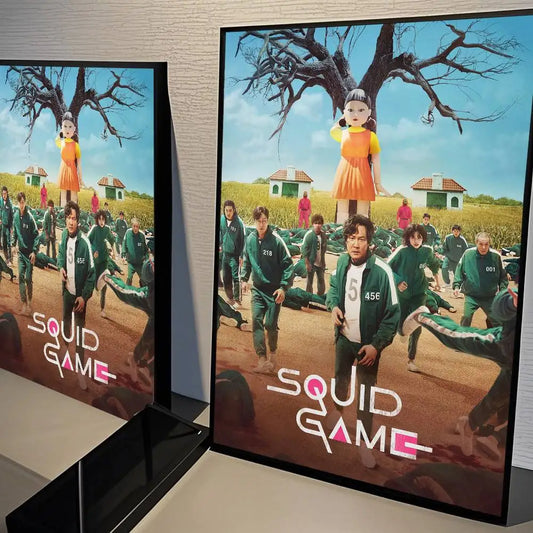 Squid Game Poster – Red Light, Green Light Doll Scene from Season 1