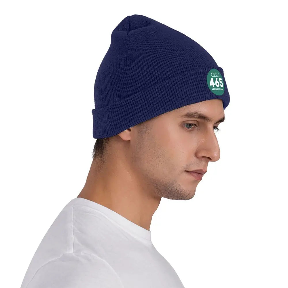 Player 456 Seong Gi-hun Beanie Squid Game Navy Blue