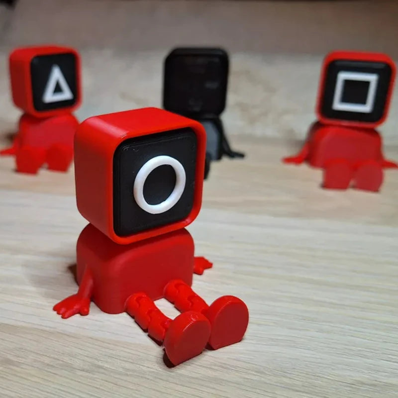 Squid Game Triangle Guard Collectible Toy – Red Edition