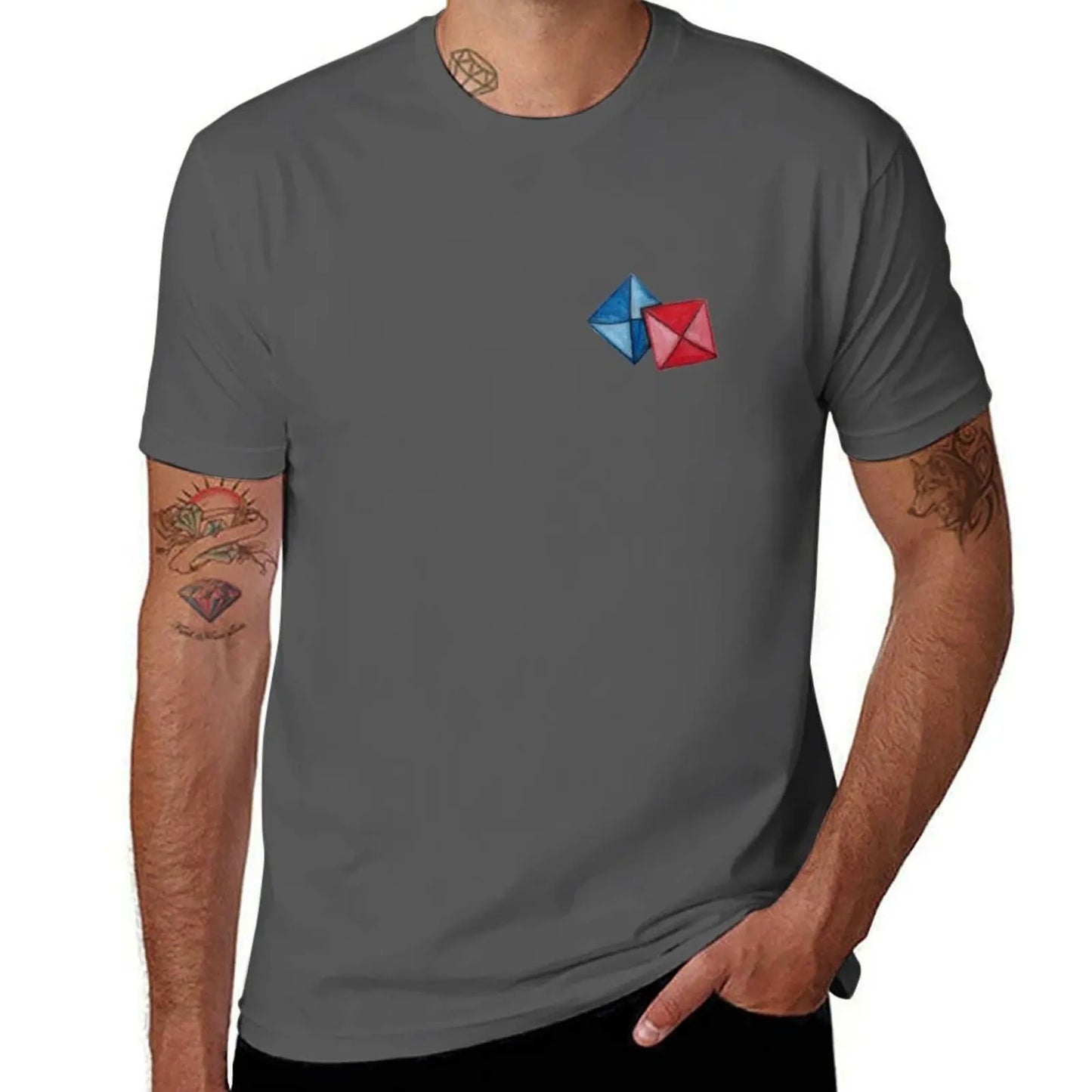 Dark Gray Squid Game T-Shirt - Red and Blue Envelopes