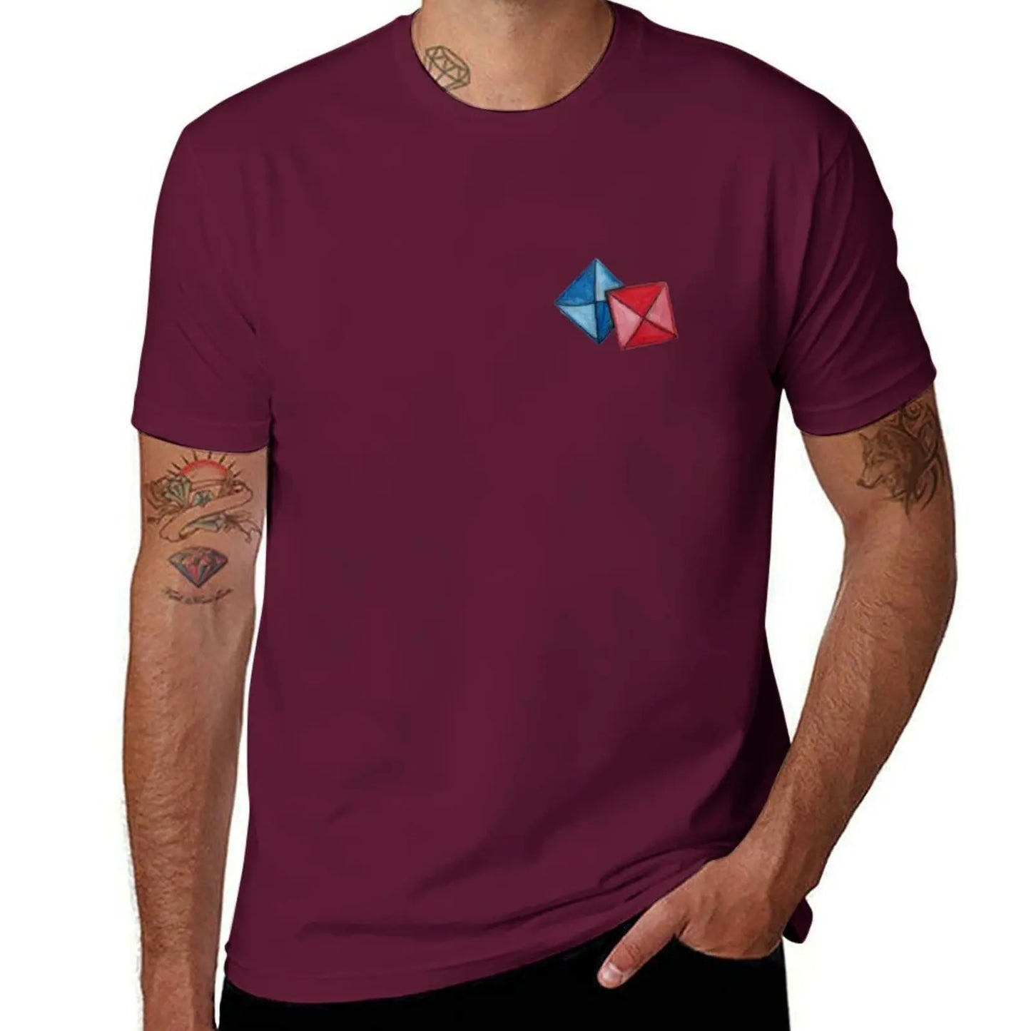 Maroon Squid Game T-Shirt - Red and Blue Envelopes