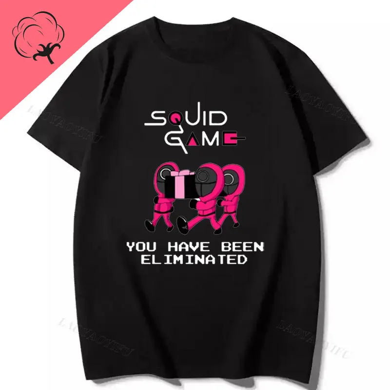 Squid Game Black T-Shirt – You Have Been Eliminated