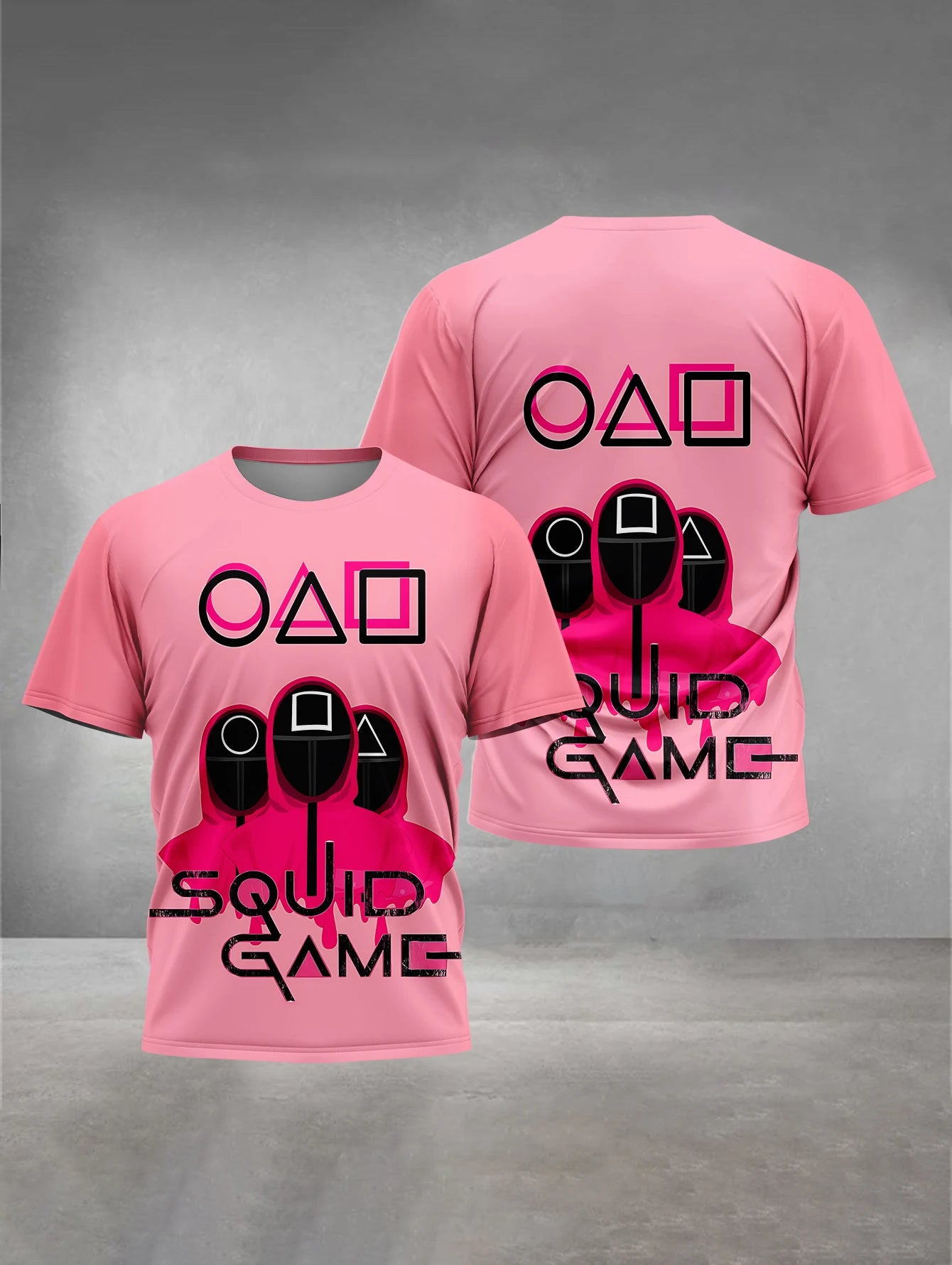 Pink Squid Game Kids' T-Shirt - Guard Symbols