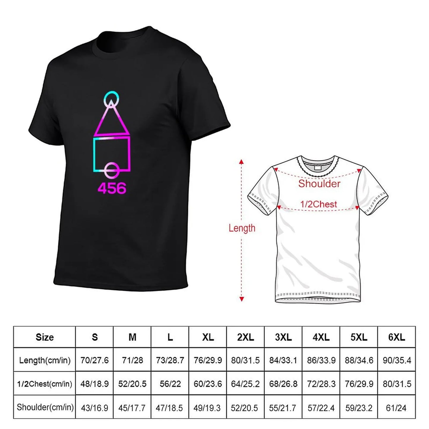 Purple Squid Game T-Shirt – Neon 456 Featuring Seong Gi-hun